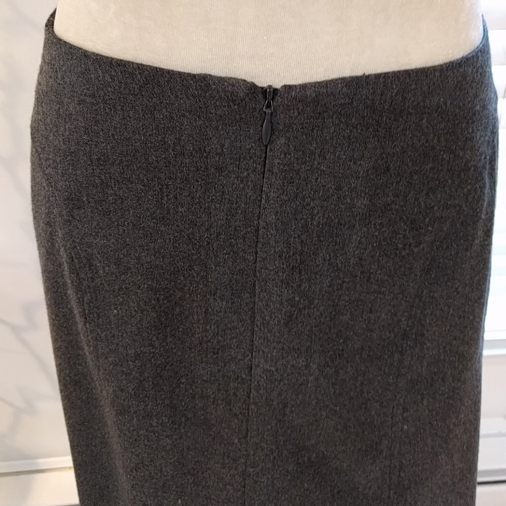 Talbots Gray Wool Soft A Line Skirt - Picture 3 of 6